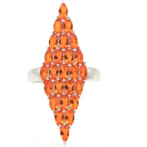 22x12mm SheCrown Delicate Fine Cut Created Violet Tanzanite For Women Daily Wear Silver Rings Wholesale