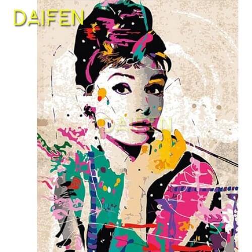 5D DIY Diamond embroidery Full Round Diamond painting Cross stitch Full Square Diamond mosaic Audrey Hepburn