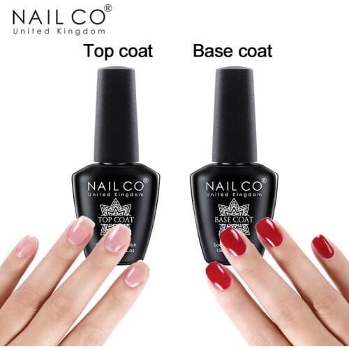 NAILCO New 15ml UV Gel Base Top Coat Gel Nail Polish LED Gelpolish Nail Art Primer Lacquer Nails Gel Lak Top Foundation Soak Off