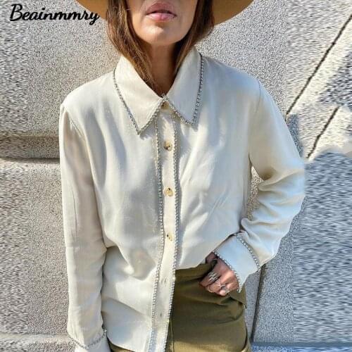 Бежевые блузки Beainmmry China At AliExpress