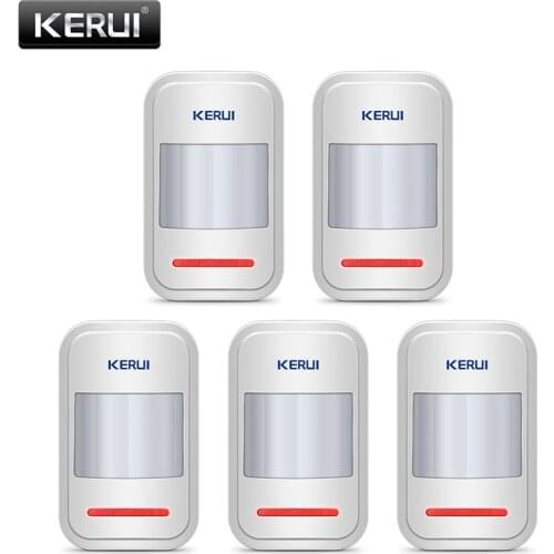 KERUI 5pcs/lot P819433MHz Wireless Intelligent Detector PIR Motion Detector For Wireless Alarm GSM PSTN Auto Dial Home Security