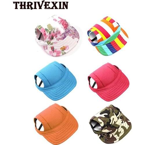 Dog Hat With Ear Holes Pet Baseball Cap Windproof Travel Sports Sun Hats Headdress for Puppy Large Pets Outdoor Accessories