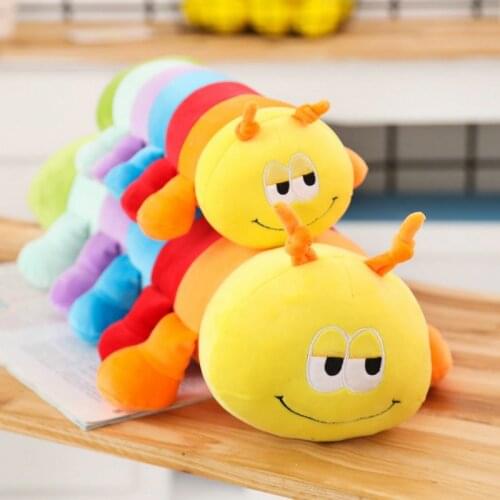 95cm Colorful Caterpillar Toys Cute Soft Cartoon Plush Doll Baby Sleeping Pillow Gift For Kids Children
