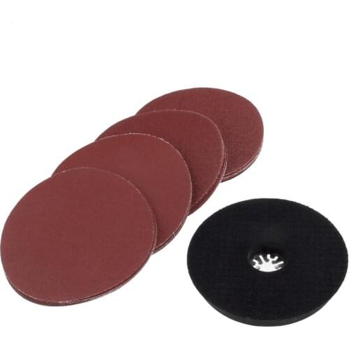 DRELD Round Sanding Pad + 20 pcs Sanding Paper for Multimaster Oscillating Tools as Fein TCH Dremel Renovator Power Tools