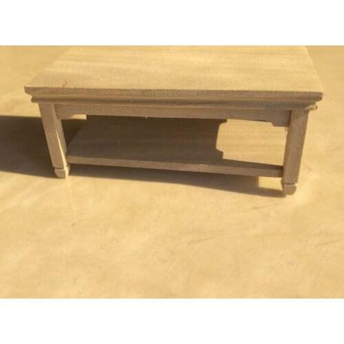 G05-X5077 children baby gift Toy 1:12 Dollhouse mini Furniture Miniature rement DIY plain Long coffee table 1pcs