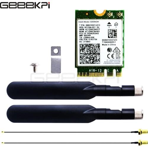GeeekPi AC8265 Wireless NIC Module2.4G/5G WiFi Bluetooth 4.2 Antenna for Jetson Nano Support Linux / Windows 10/8.1/8/7