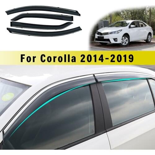 For Toyota Corolla E170 2014 2015 2016 2017 2018 2019 Car Styling Window Sun Rain Visor Deflector Guard Awnings Auto Accessories