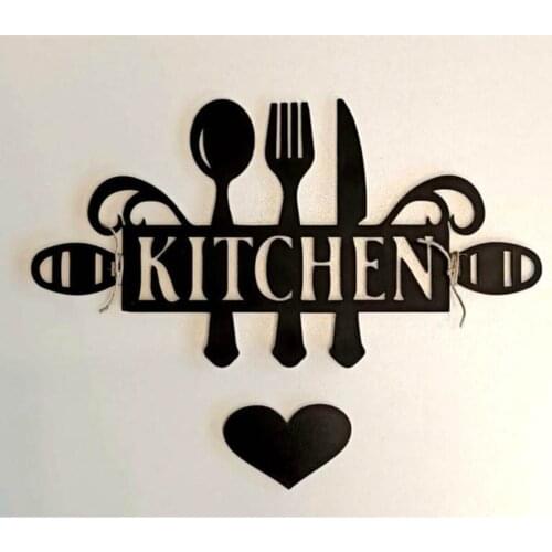 Kitchen Modern Houses Morning Breakfast At Noon and Evening Dining Room Decorative Kitchen Wall Decoration Gift Laser Cut Wood