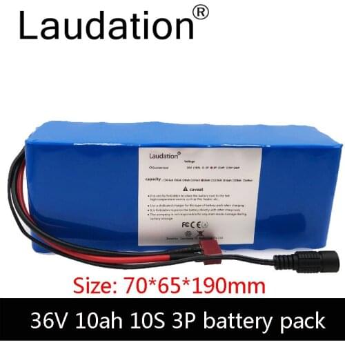 Laudation 36V 10ah 500W High Power And Capacity 42V 9.6ah 18650 Li-Ion Battery Motorcycle Electric Car Bicycle Scooter With BMS