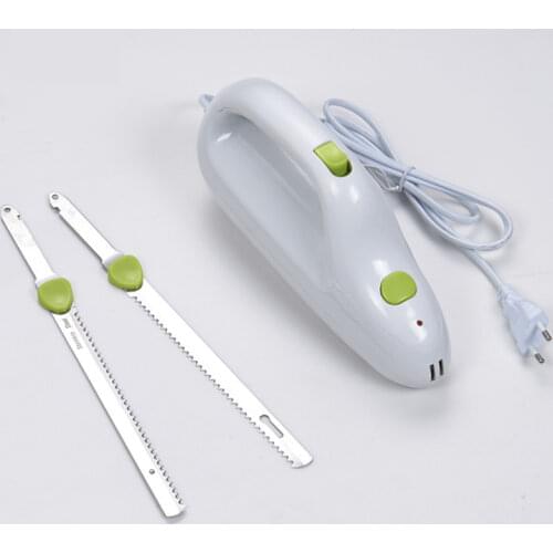 LSM-200 Electric Bread Knife Stainless Steel Doubl Knife Serrated Knife Frozen Meat Bread Ham Cutting Knifes 220v 110w 1pc