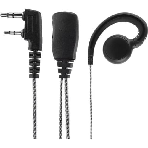 180 Swivel Earpiece Earhook with Mic and PTT for Kenwood 2 Way Radio Walkie