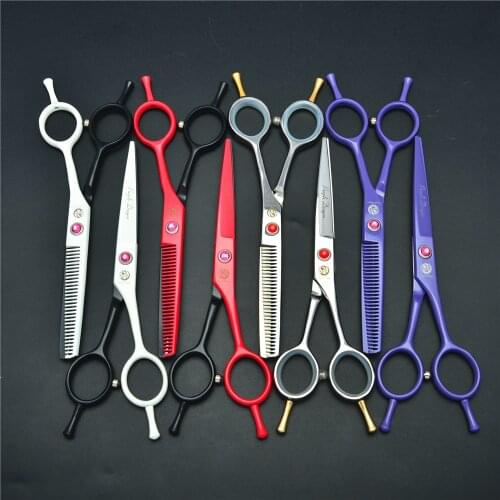 1012Z 5.5'' 16cm Purple Dragon Hairdressing Scissors JP 440C Cutting Scissors Thinning Shears Professional Human Hair Scissors