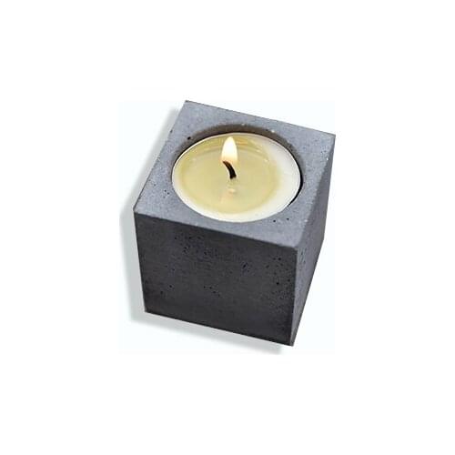 PRZY Cement concrete geometry Square candlestick Silicone soap molds silica gel moulds candlestick Silicone soap molds