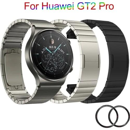 Smart Watch Strap for Huawei Watch GT2 Pro 22mm Stainless Steel Metal Watch Band for GT2 46mm GT2e WristBand add Protective film