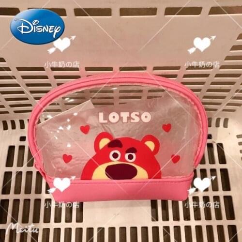 Disney Cute Cartoon Losto Cosmetic Bag Portable Female Travel Toiletry Bag Storage Bag