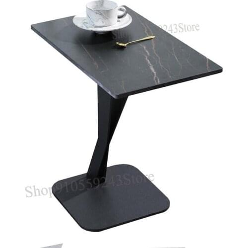 Italian Style Light Luxury Small Apartment Rock Board Edge Sofa Modern Minimalist Marble Nordic Living Room Round Corners Creati