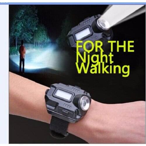 LED Wrist Watch Flashlight Portable Wrist Light XPE Q5 R2 Torch Light USB Charging Wrist Model Tactical Rechargeable Flashlight