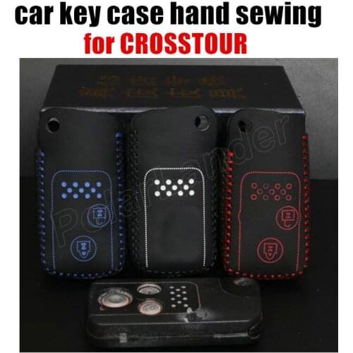 Only Red hand sewing car styling Genuine quality leather car key case cover fit for HONDA FIT/CRV/CROSSTOUR high grade popular