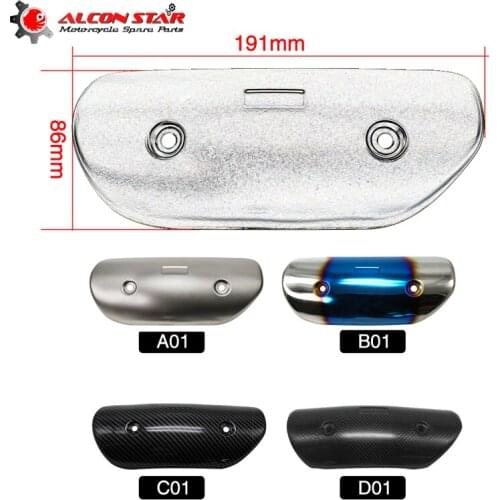 Alconstar Universal Exhaust Pipe Heat Guard OEM LOGO Printing Anti-scald Shell Motorcycle Link Pipe Protector Cover