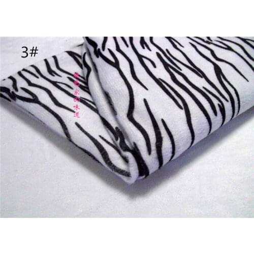 1 meter printing zebra pattern Animal fabric short hair velboa for DIY sewing Stuffed toys material Warp knitting velvet