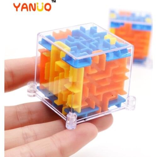 YANUO 3D Puzzle Labyrinth Toy For Kid Funny Brain Game Case Baby Balance Box Educational Toys For Kids Holiday Gift