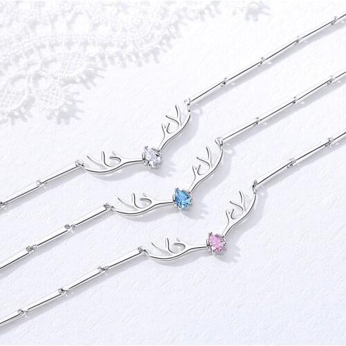 YSH New 100% 925 Sterling Silver Elk Horn Colored Zircon Bracelets 2020 Woman Fashion DIY Jewelry Mother Day Gifts Free Shipping