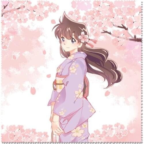 1PCS Detective Conan Girls Fashion Jewelry Tools Anime Customized Glasses Cleaning Cloth Cartoon Eyewear Accessories Unisex New