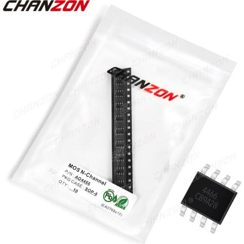 10pcs AO4466 SOP-8 N-Channel 8 Pin SMD Mosfet Bipolar Junction Transistor BJT SIC Mos Fets Triode Tube Integrated Circuits