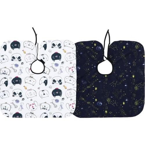 2pcs Kids Haircut Cape Cartoon Salon Hair Cutting Cape Hairdresser Apron