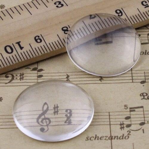 20mm Thickness:6mm Round Flat Back Clear Glass Cabochon Dome Cameo Jewelry Finding 8pcs/lot (K02899)
