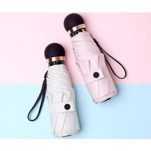 5 Fold Ultralight Mini Sunshade Umbrella Pocket Umbrella Sunscreen and UV Protection Female Folding Sun Umbrella