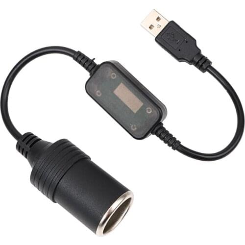 Car Cigarette Lighter Socket USB 5V To 12V Converter Adapter Wired Controller Plug Connector Adapter Auto Interior Accessories