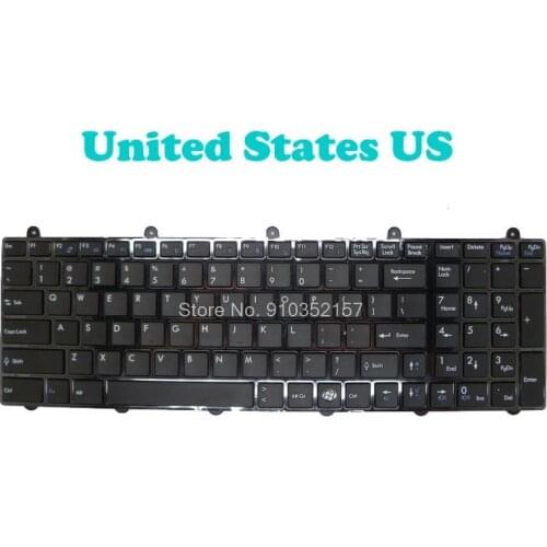 English Keyboard For MSI GT783 GT780 V123322AK1 S1N-3UUS2N1-SA0 V132150AK V123322BK1 US MS-1761 MS 1761 Black Frame