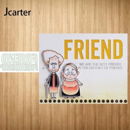 Friendship Letters New Design Metal Cutting Dies Craft Stencil Diy Scrapbooking Handmade Card Make Shape Album Decoration Model