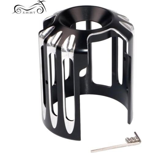 Black Motorcycle Oil Filter Cover Cap Trim CNC Aluminum Fit For Harley Touring Road Street Glide King