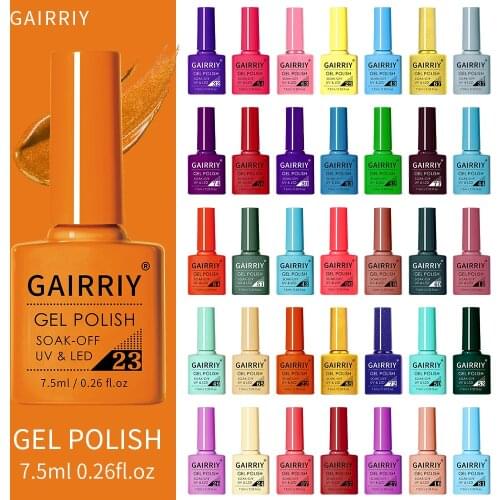 Gairriy 7.5ml Nail Gel Semi Permanent Gel Polish UV LED Nail Gel Colorful Bottle Varnish Soak Off Nail Art Gel Nail Polish