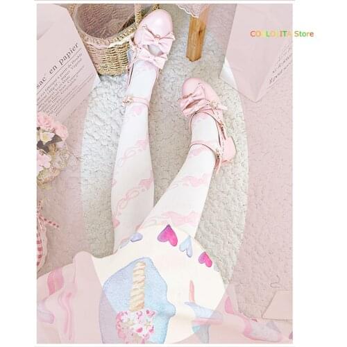 Women Autumn Sweet Velvet Stocking Young Girls Student Kawaii Bowknot Over knee Socks Lolita Harajuku Cute Tight Socks Cosplay