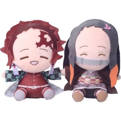 NEW Anime Plush Tanjirou Nezuko Plushie Figure Soft Doll Cute Toy Cosplay Prop Great Demon Slayer Fan Gifts 20cm 8 inch
