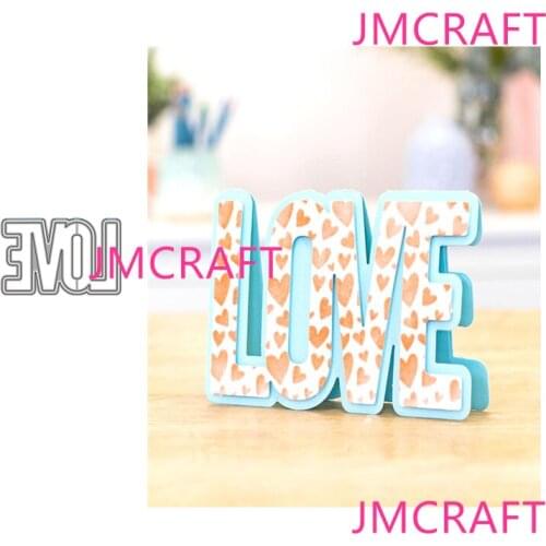JMCRAFT 2021 New LOVE English Letters #3 Metal Cutting Die For Scrapbooking Practice Hands-on DIY Album Card Handmade Tool