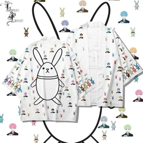 Kawaii Cute Rabbit 3D Printing Japanese Kimono Haori Yukata Women/Men Fashion Summer Casual Cool Short Sleeve Streetwear