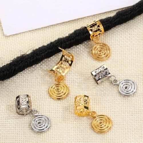 5 Pcs Ancient Gold/Silver Plated Adjustable Hair Braids Dread Dreadlock Beads Starfish Shell for Braiding Hair Kids Women