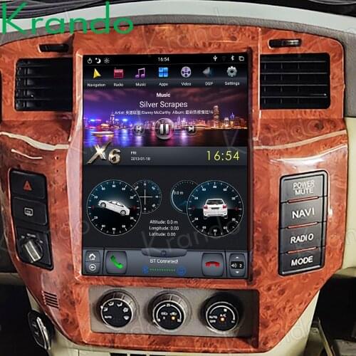 Krando Android 9.0 4G 32G 12.1'' Tesla Sty car radio gps For NISSAN PATROL 5 Y61 navigation multimedia system