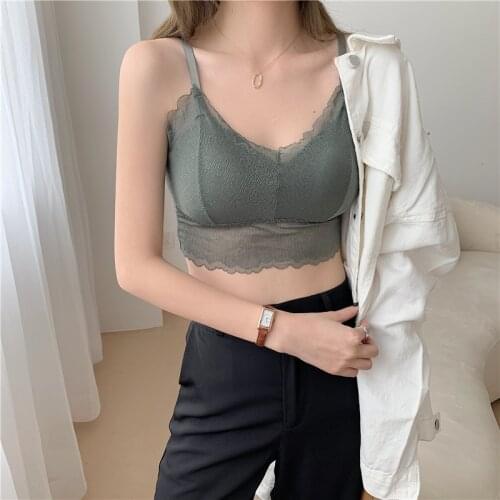 Lace Sexy Lingerie Wireless Bra For Women Padded Push Up Bralette Female Brassiere Summer Soft Backless Fashion bras Underwear