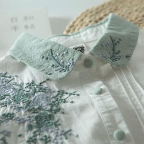 LanLoJer Women's Shirts With Embroidery