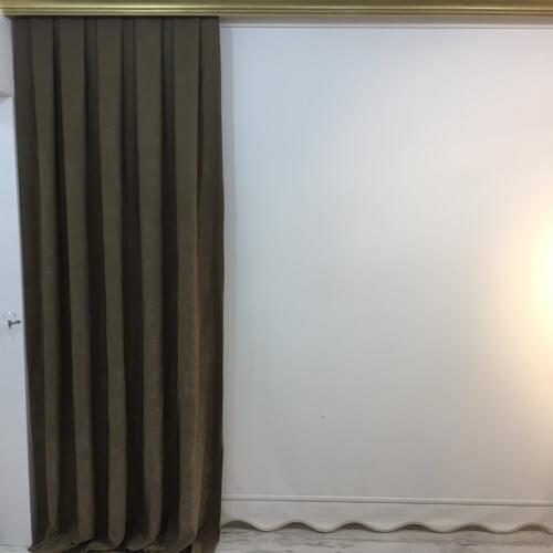 Petal Pleated Backdrop Curtain-Dark Coffee