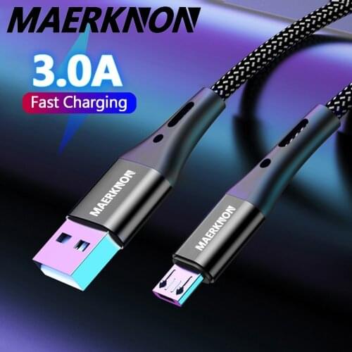 Micro USB Cable 3A Fast Charging For Xiaomi Redmi Note 5 Pro Android Mobile Phone Data Cable for Samsung S7 Micro Charger Cable