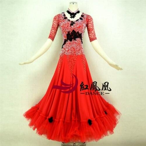 2018 new Modern dance dress women ballroom dance competition dress waltz dance dress adult female dance big swing dress