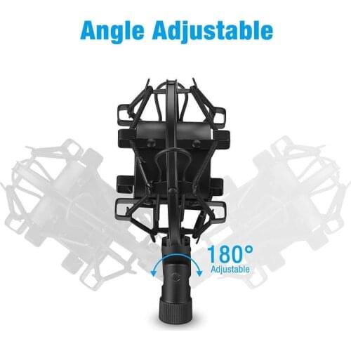 2020 New Microphone Shock Mount Locking Knob Reduce Mic Holder Recording Clip Condenser Studio Noise Spider Broadcast M7P2