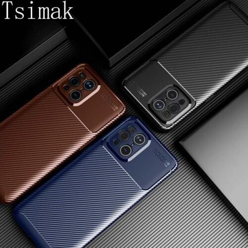 Shockproof Case For OPPO Find X3 Pro X2 Neo Soft Silicone Carbon Fiber Back Cover Coque for Oppo Find X3 Lite X2 Pro Phone Cases