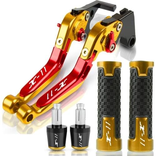 Handle Bar Brake Clutch Levers x11 Motorcycle Extendable Adjustable FOR HONDA X-11 1999-2002 Folding with LOGO X 11 Aluminum CNC